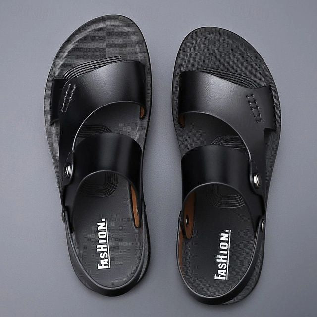 Alex | Men's Fashionable Summer Sandals in Synthetic Leather-The Yellow Prime