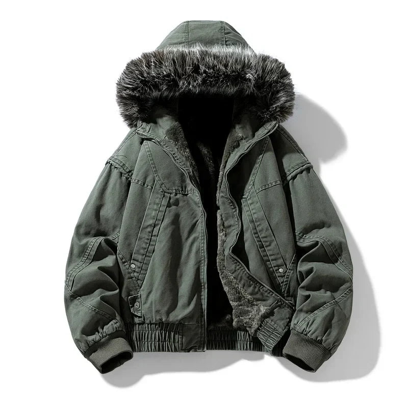 Veste cargo polaire pour homme, doublée pour plus de confort et de chaleur