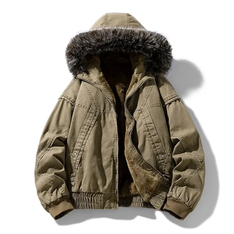 Veste cargo polaire pour homme, doublée pour plus de confort et de chaleur