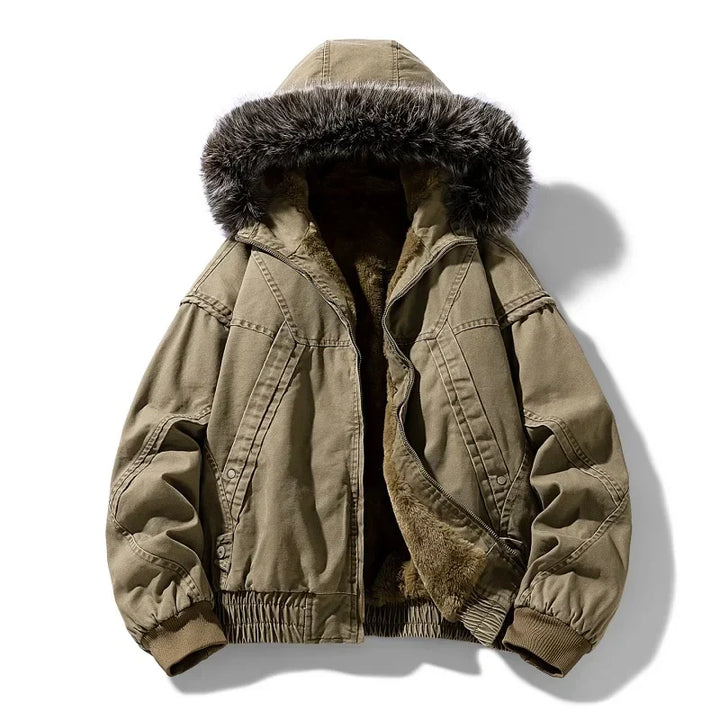Veste cargo polaire pour homme, doublée pour plus de confort et de chaleur