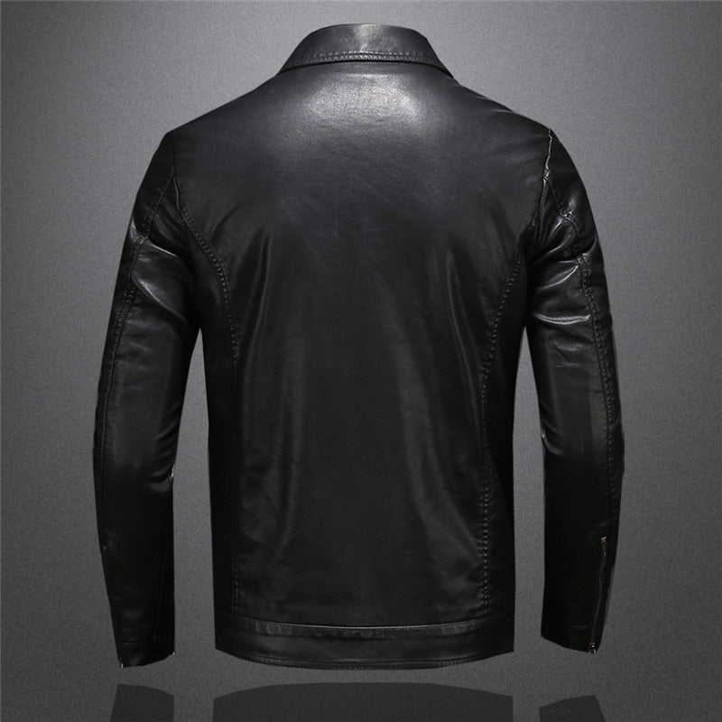 Men's Spring-Ready Leather Jacket for Stylish Comfort