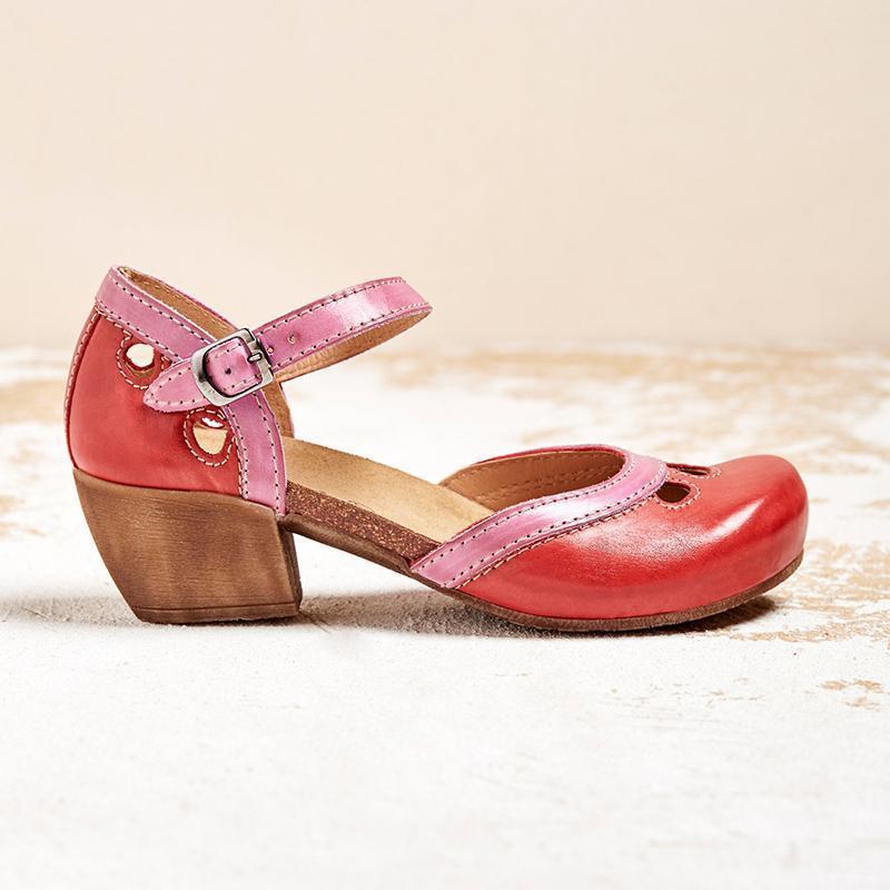 Fallon | Women's Orthopedic Low Heel Sandals-The Yellow Prime