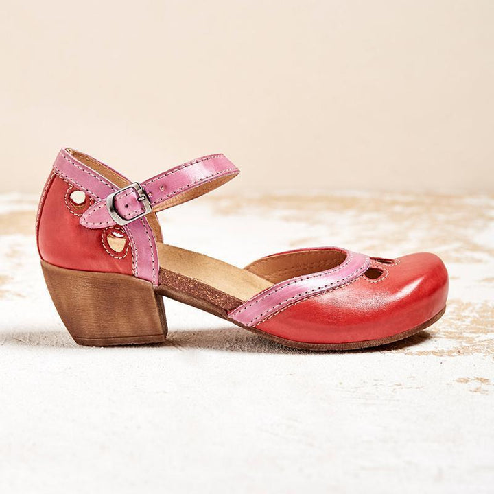 Fallon | Women's Orthopedic Low Heel Sandals-The Yellow Prime