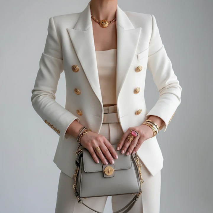 Natalia | Women's Double-Breasted Long Sleeve Suit Blazer
