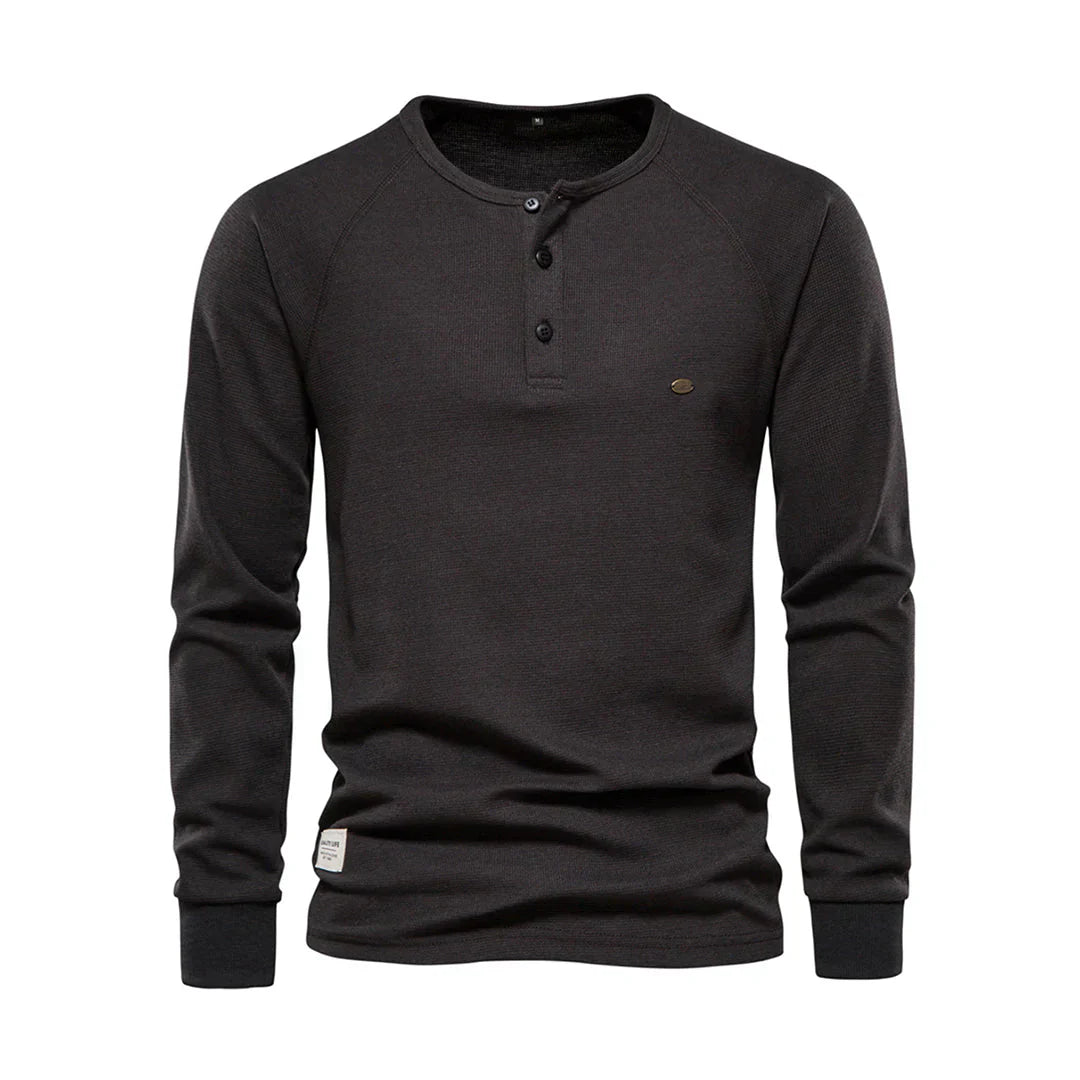 Men's Long Sleeve Round Neck Shirt-The Yellow Prime