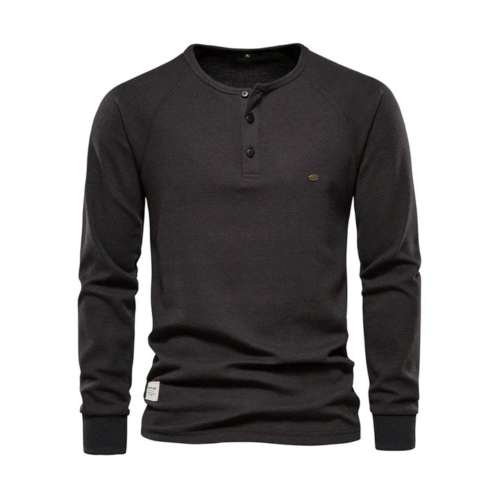 Men's Long Sleeve Round Neck Shirt-The Yellow Prime