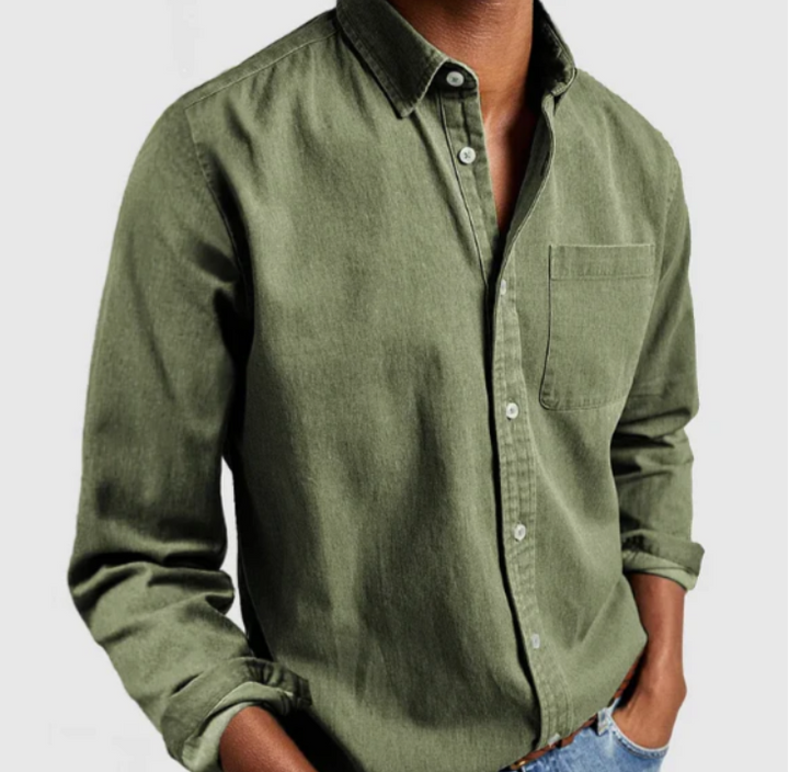 Men's Classic Button-Up Shirt-The Yellow Prime