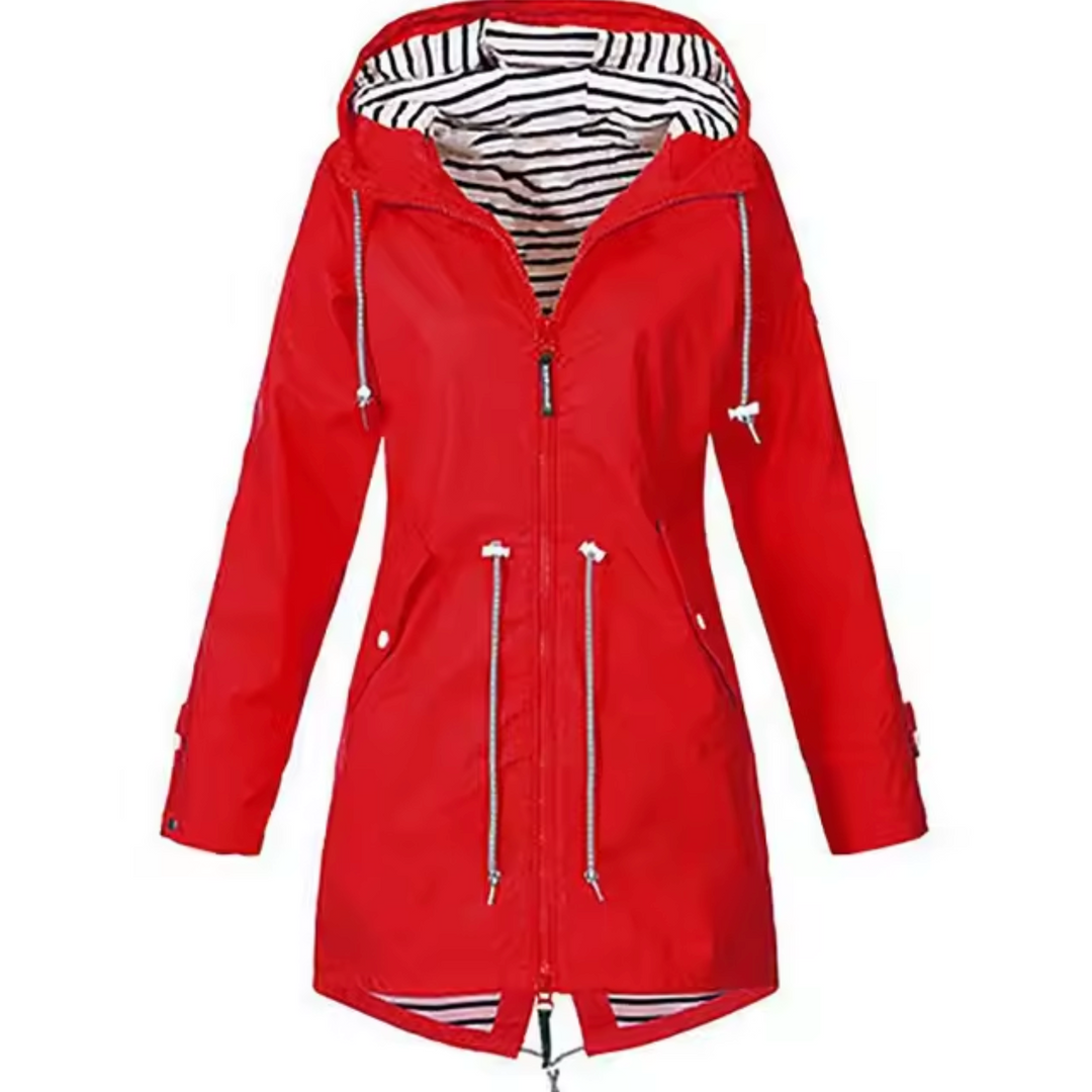 Oversized damesjas met capuchon en uitgesproken stijl