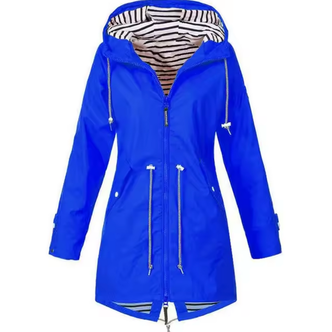 Oversized damesjas met capuchon en uitgesproken stijl