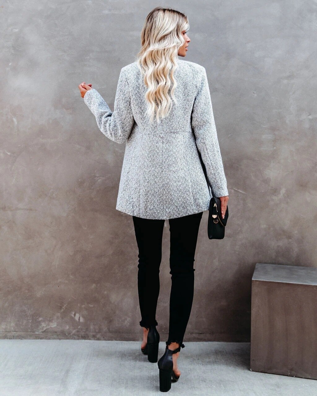 Livia | Women's Elegant Tweed Blazer for Spring and Autumn