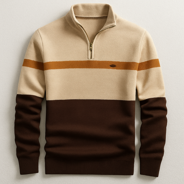 Men's Colorblock Quarter-Zip Pullover