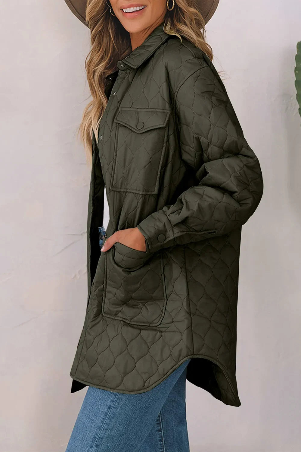 Women's Winter Coat, Snap Front, Collared, Sizes S-2XL