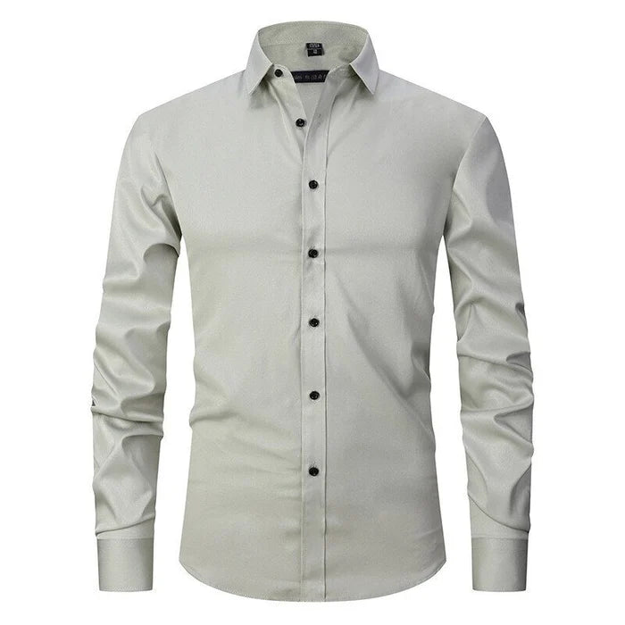 Men's Wrinkle-Free Stretch Dress Shirt-The Yellow Prime
