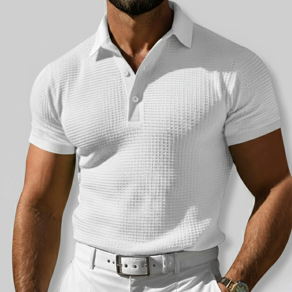 Raymond | Men's Knit Short Sleeve Casual Polo Shirt