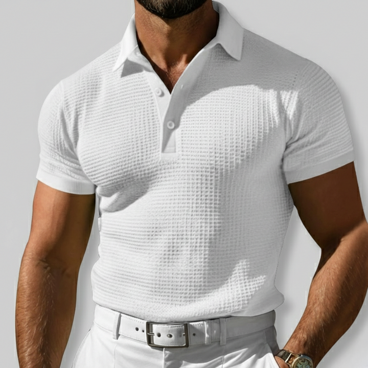 Raymond | Men's Knit Short Sleeve Casual Polo Shirt