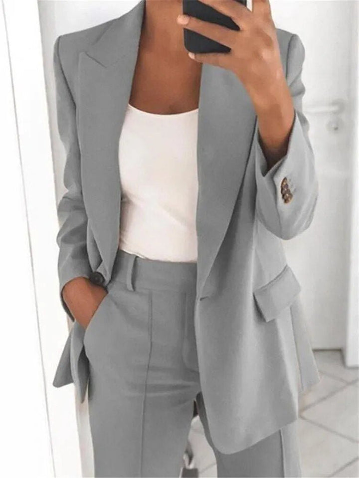 Women's Stylish Blazer Suit - Flattering Fit for Any Occasion-The Yellow Prime