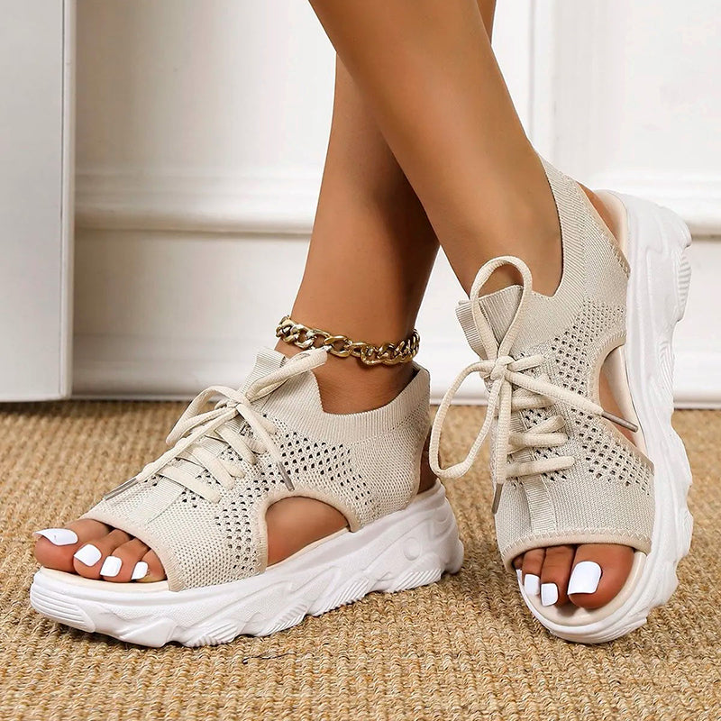Clarice | Women's Luxurious Breathable Platform Sandals-The Yellow Prime