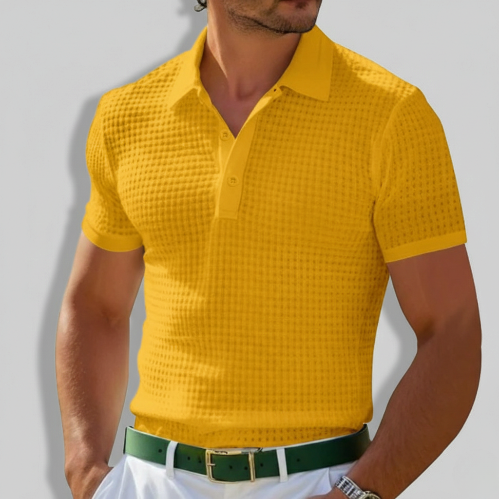 Raymond | Men's Knit Short Sleeve Casual Polo Shirt