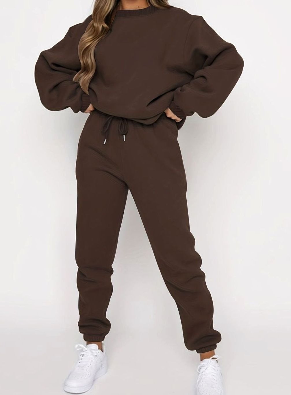 Conjunto deportivo extragrande para hombre con sudadera holgada y pantalones de chándal