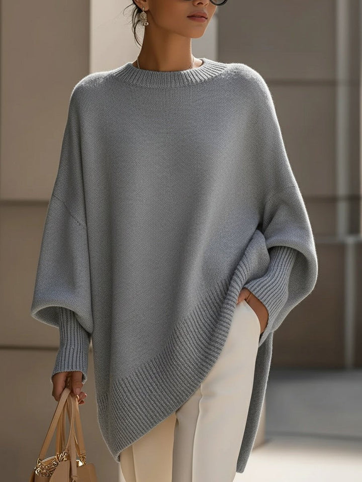 Women's Oversized Batwing Knit Sweater for Cozy Style