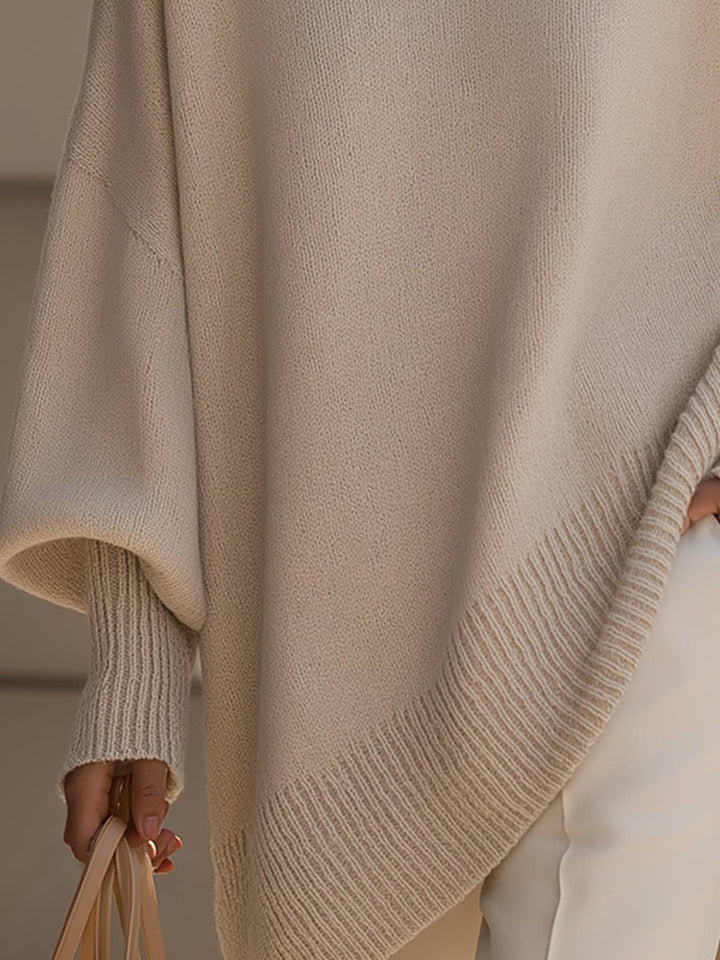 Women's Oversized Batwing Knit Sweater for Cozy Style