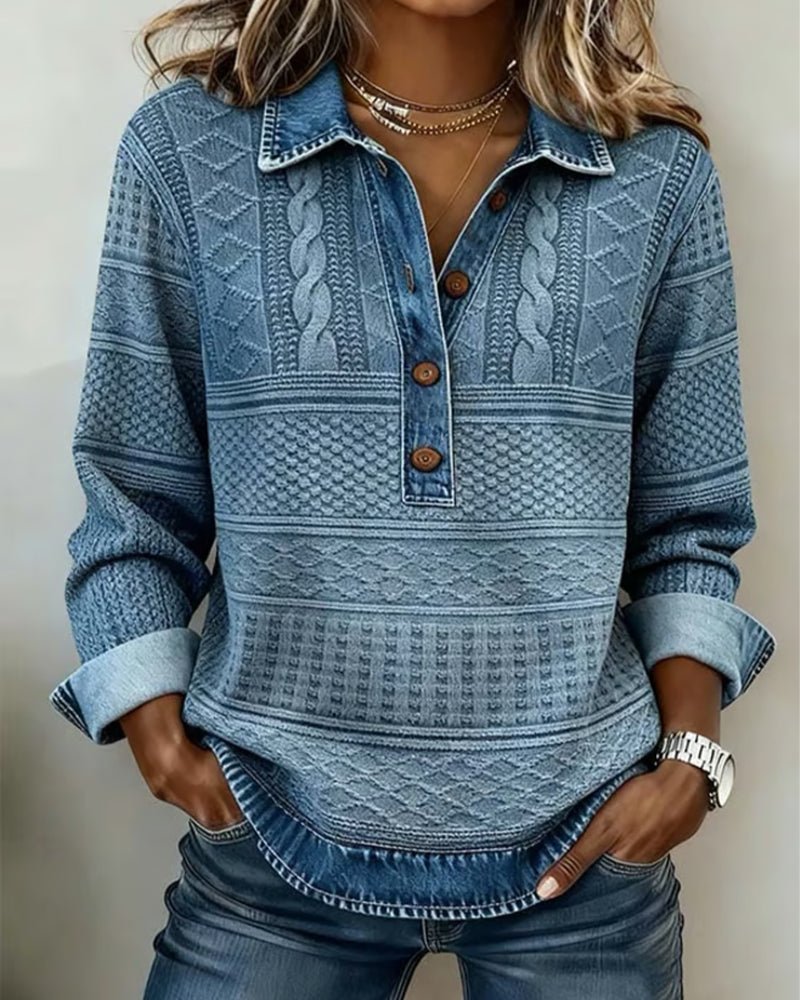 Women's Relaxed-Fit Half-Knot Structured Sweatshirt