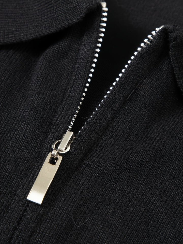 Men's Classic Quarter-Zip Polo Sweater