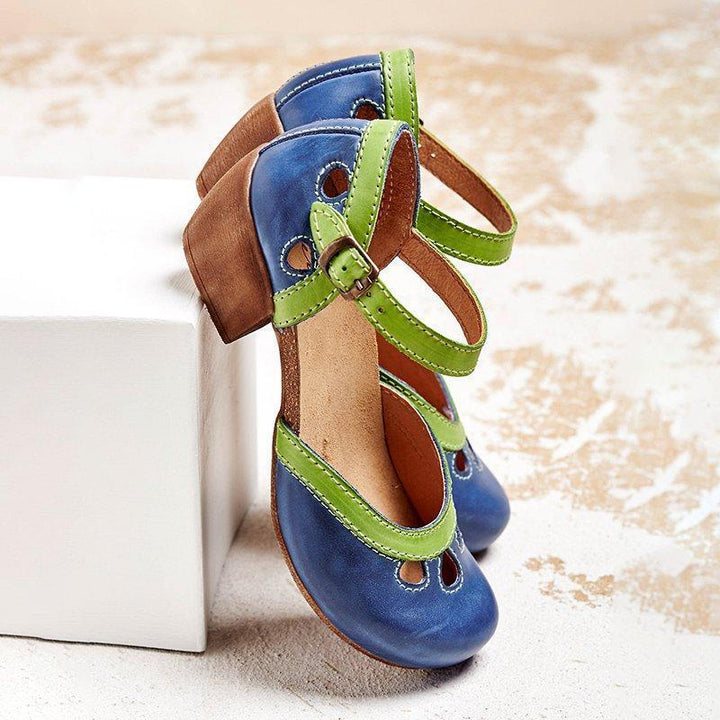 Fallon | Women's Orthopedic Low Heel Sandals-The Yellow Prime