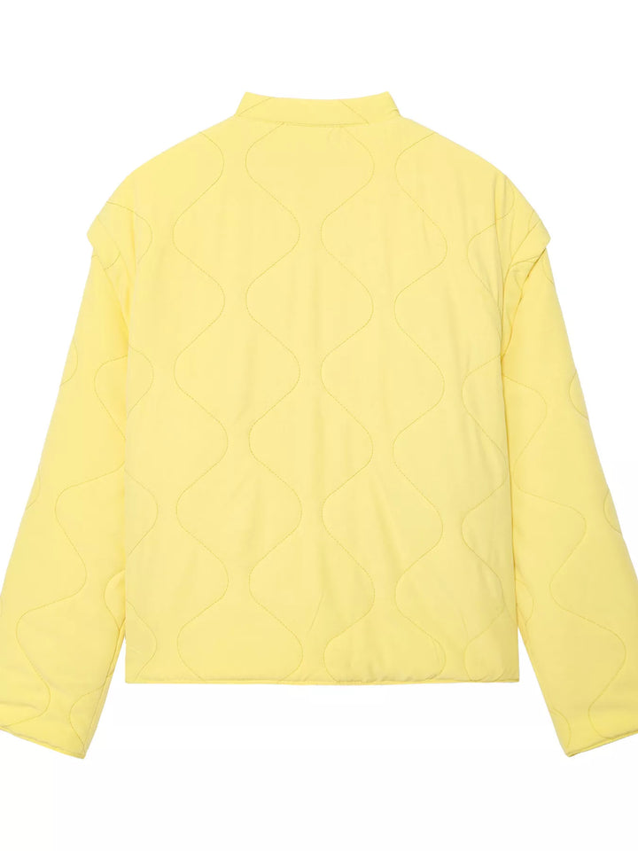 Veste matelassée légère pour femme, fermeture à boutons-pression sur le devant, tailles S-L