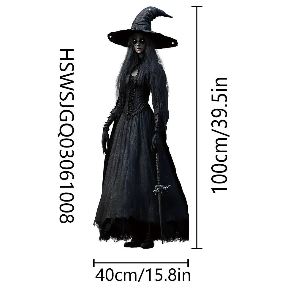 Halloween's Skull Bride Hanging Decoration - Weather Resistant Fabric