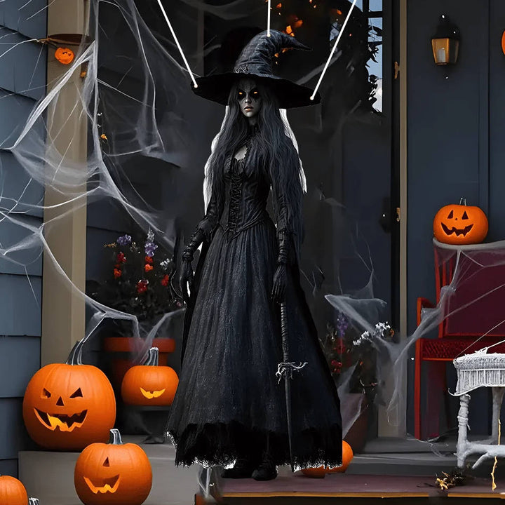 Halloween's Skull Bride Hanging Decoration - Weather Resistant Fabric