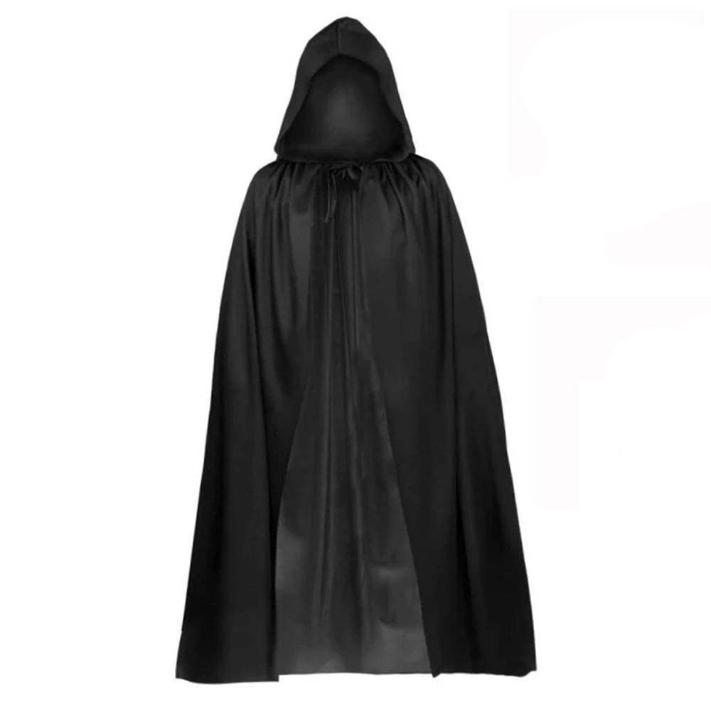 Disfraz de Halloween de la Parca con ojos brillantes y guantes de esqueleto