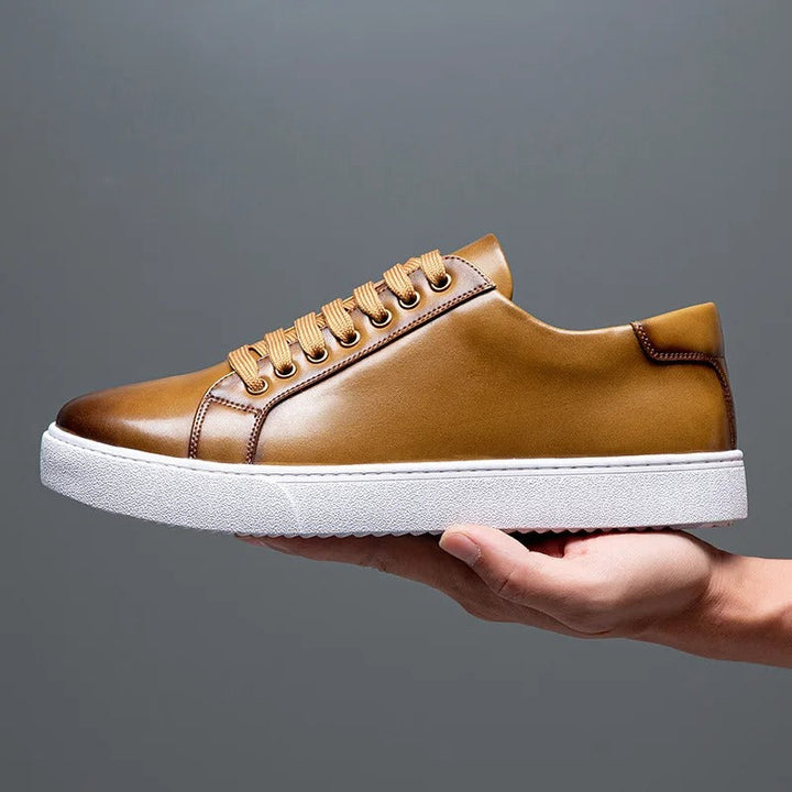 David | Men's Leather Sneakers-The Yellow Prime
