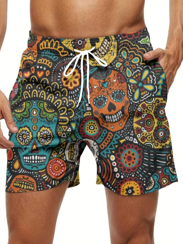 Men's Trendy Hawaiian Shorts with Adjustable Drawstring-The Yellow Prime