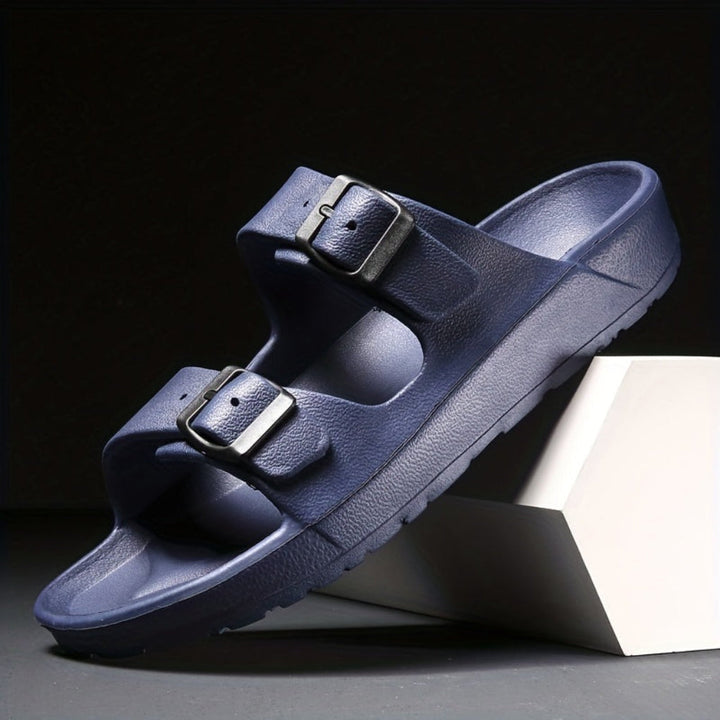 Men's Double Buckle Sandal-The Yellow Prime