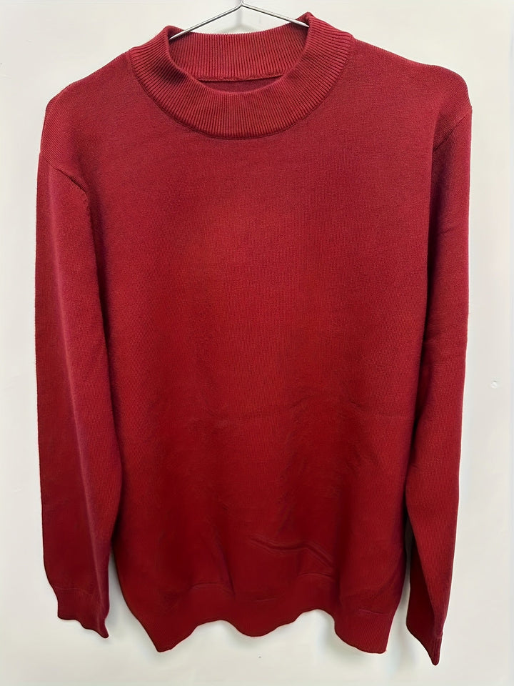 Men's Sophisticated Mock-Neck Sweater