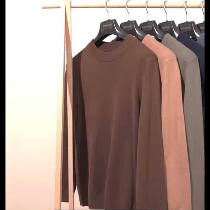 Men's Sophisticated Mock-Neck Sweater
