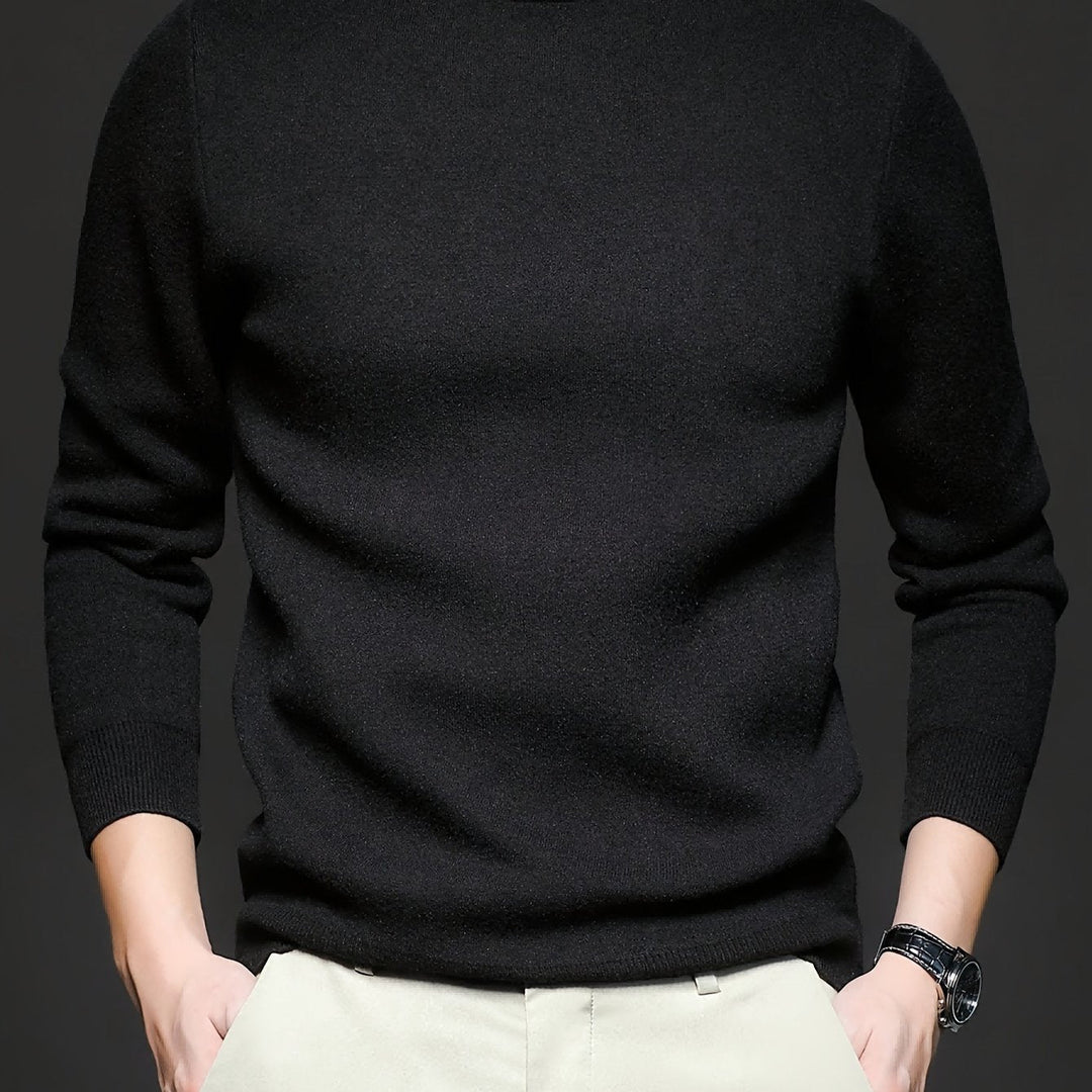 Men's Sophisticated Mock-Neck Sweater