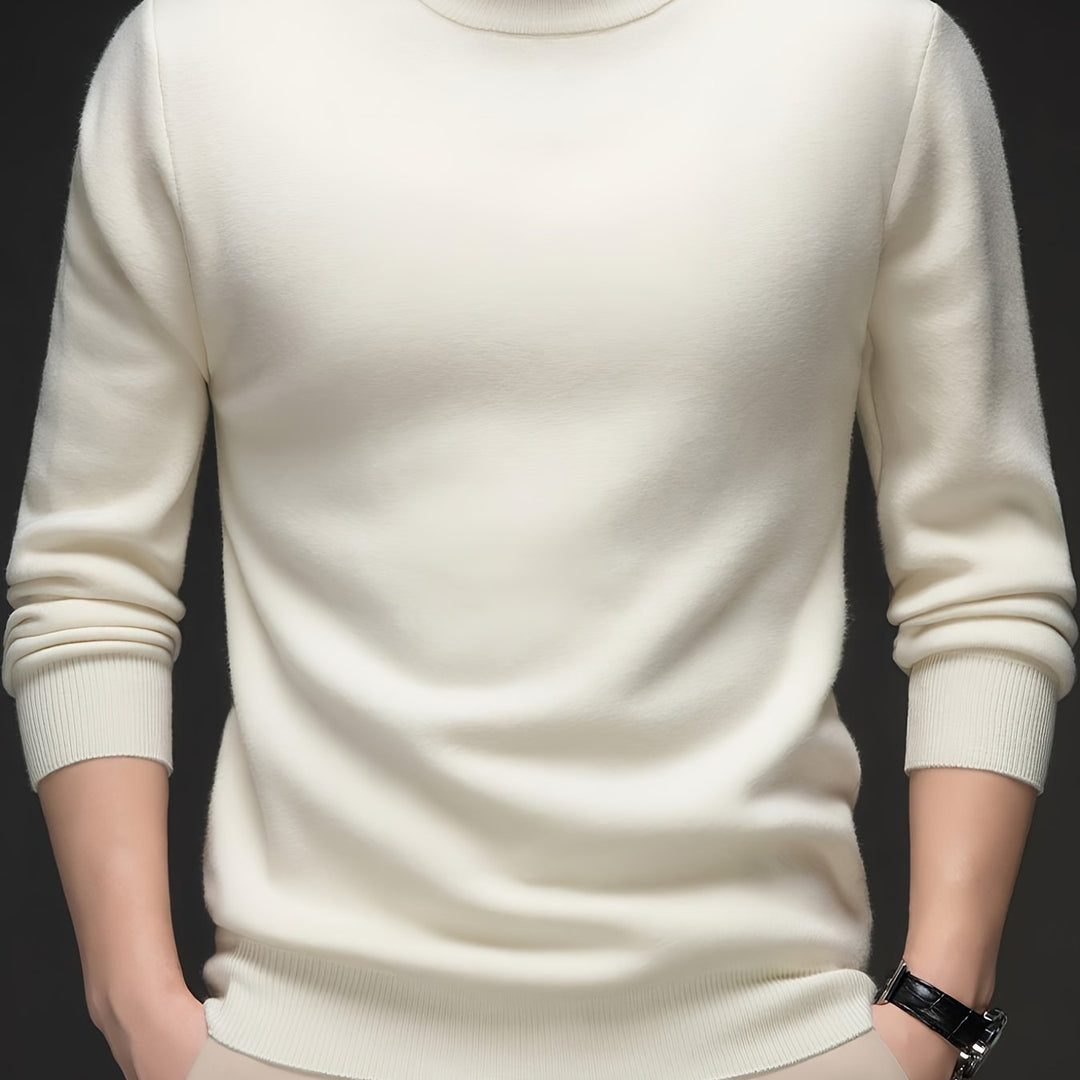 Men's Sophisticated Mock-Neck Sweater