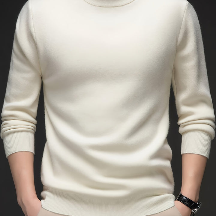 Men's Sophisticated Mock-Neck Sweater
