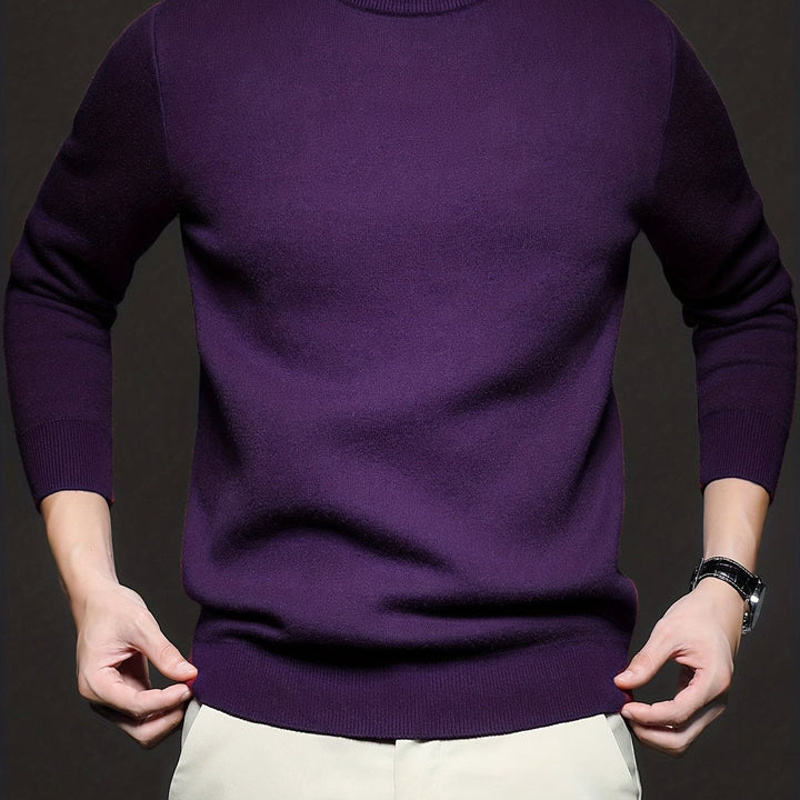 Men's Sophisticated Mock-Neck Sweater