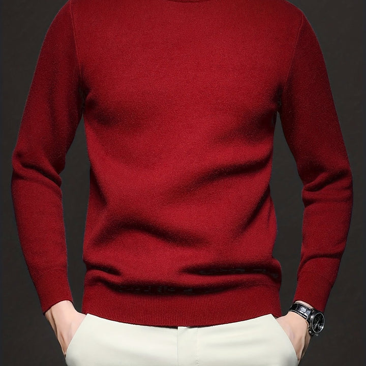 Men's Sophisticated Mock-Neck Sweater
