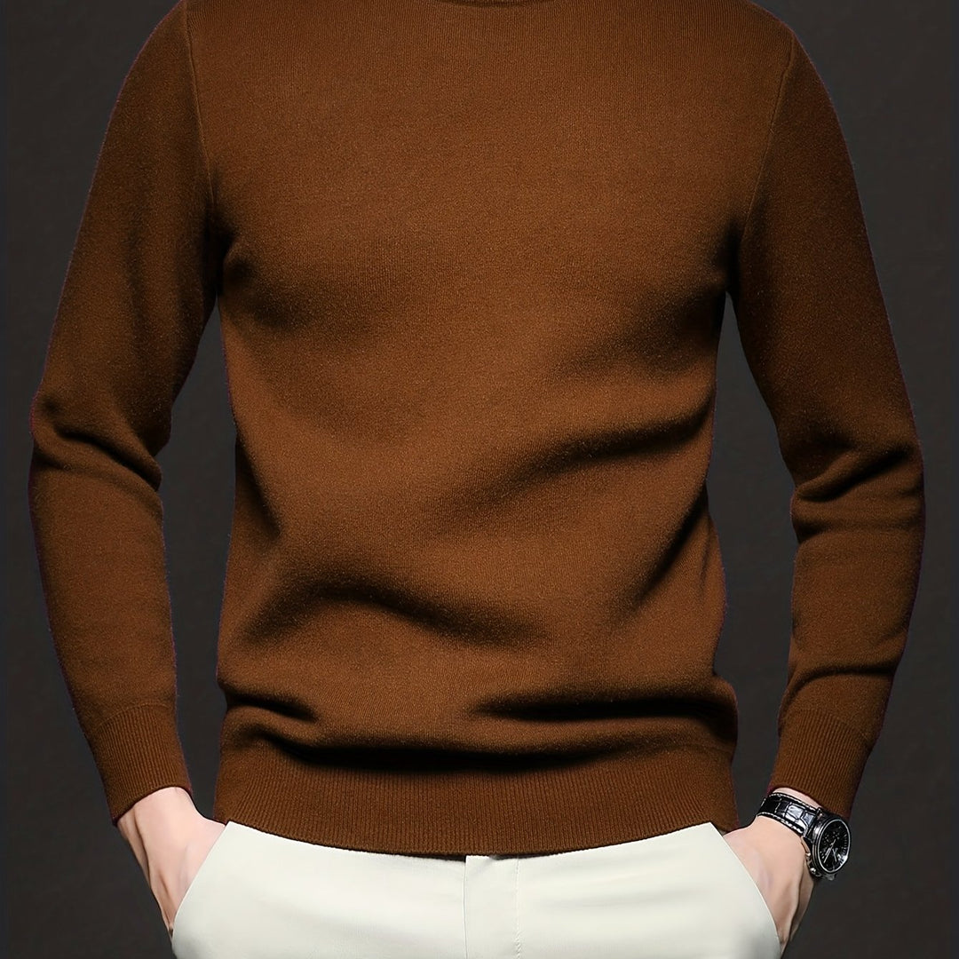 Men's Sophisticated Mock-Neck Sweater