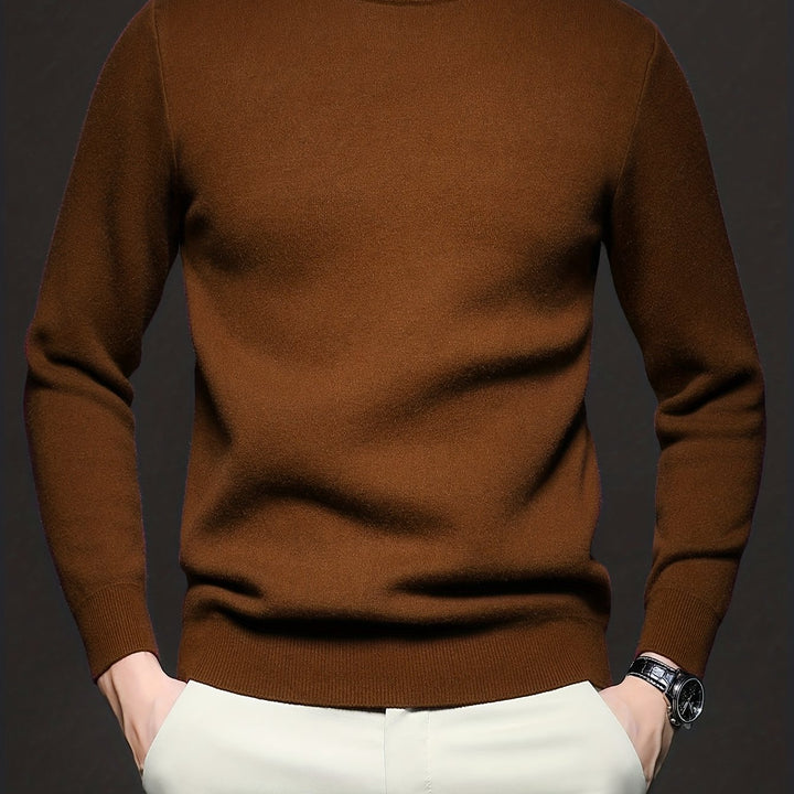 Men's Sophisticated Mock-Neck Sweater