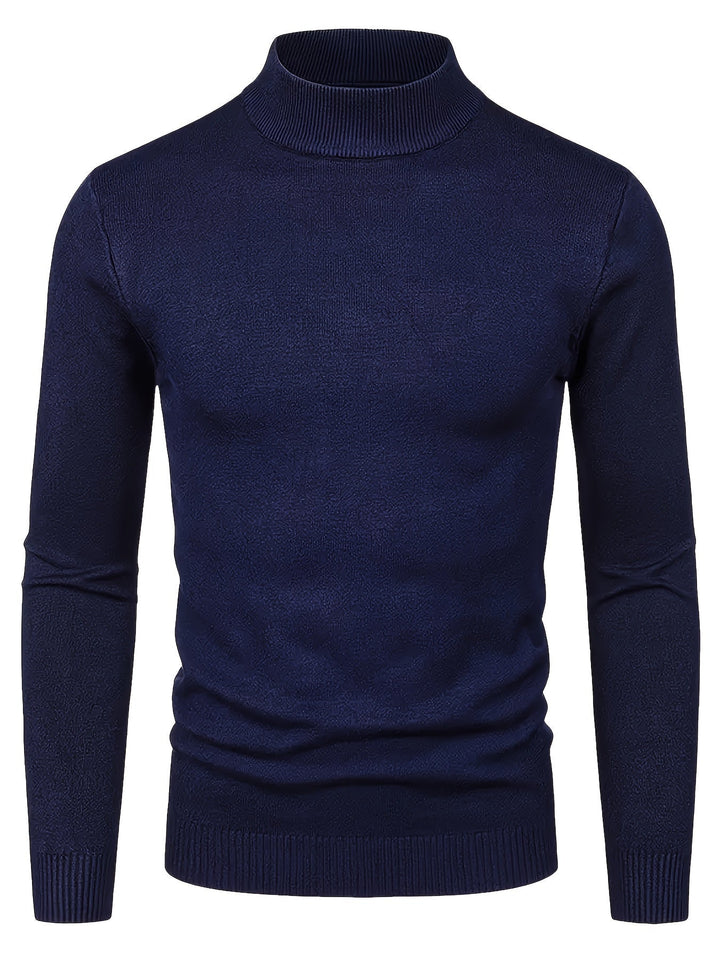 Men's Sophisticated Mock-Neck Sweater