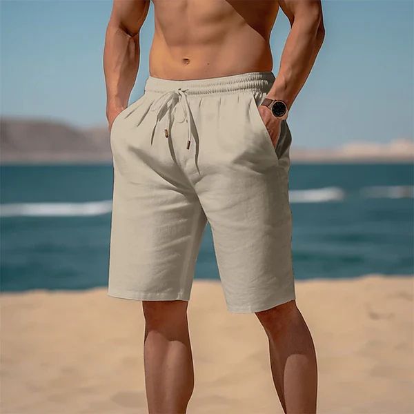 Rocco | Men's Stylish Summer Linen Shorts-The Yellow Prime