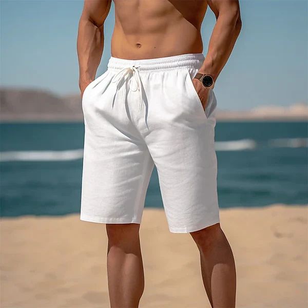 Rocco | Men's Stylish Summer Linen Shorts-The Yellow Prime