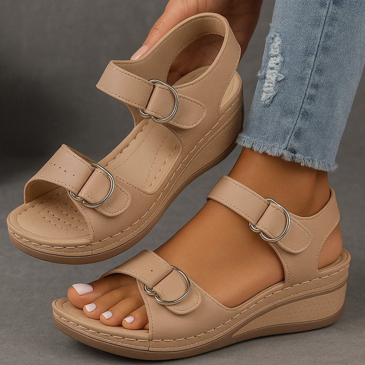 Theresa | Women's Open Toe Ankle Strap Platform Sandals-The Yellow Prime