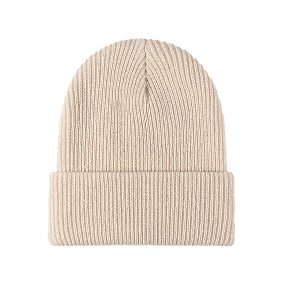 Women's Warm Versatile Beanie - Folded Cuff Ribbed Knit Winter Hat-The Yellow Prime