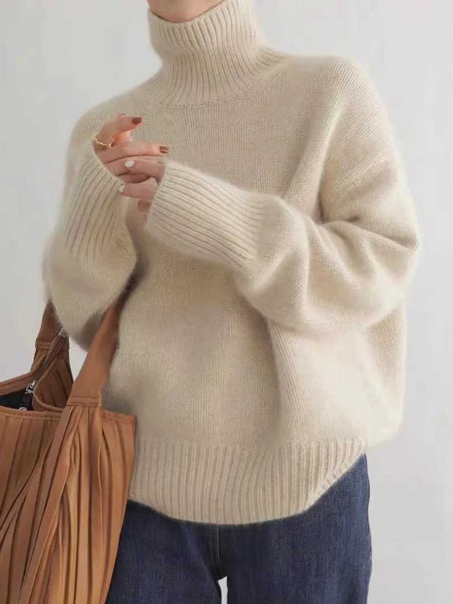 Women's Relaxed Fit Turtleneck Sweater